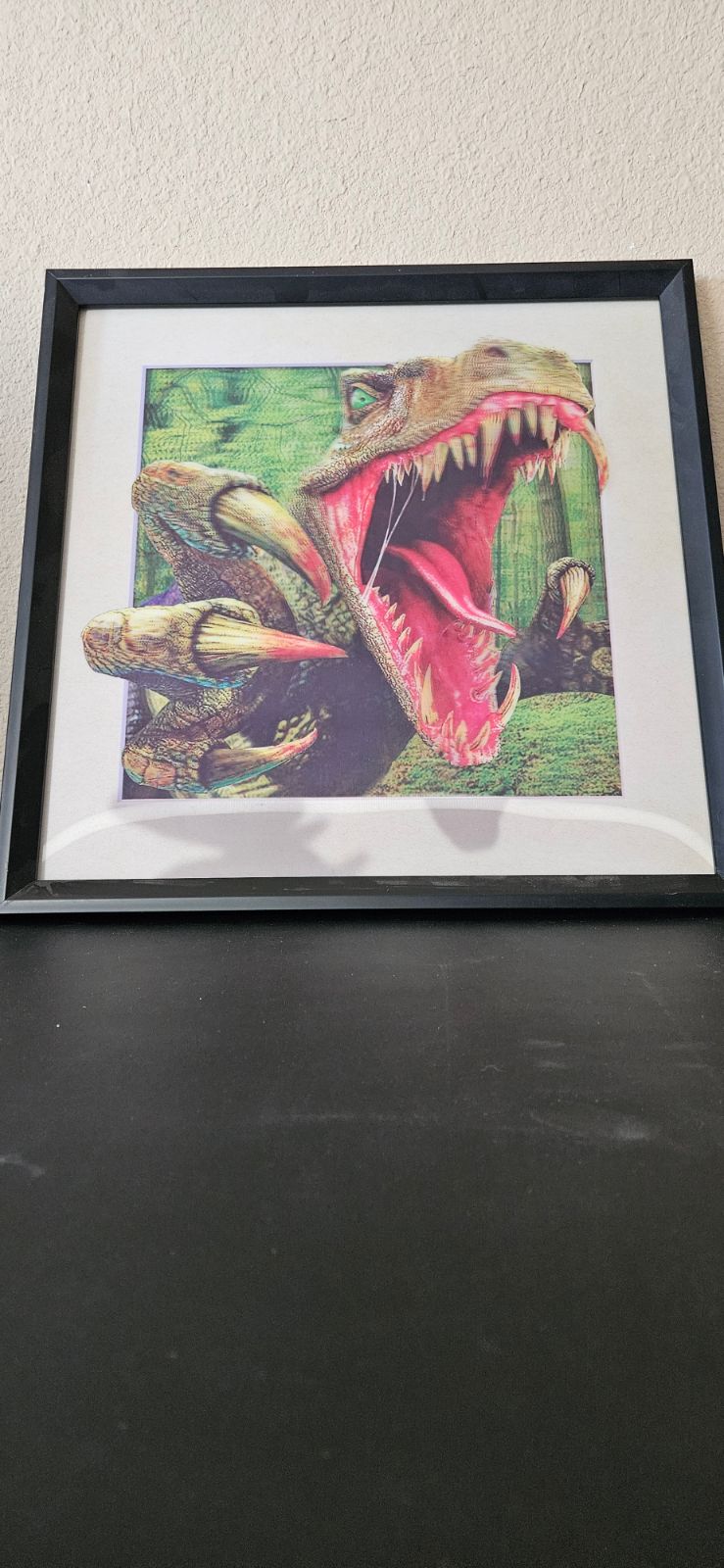 3D Dinosaur, framed